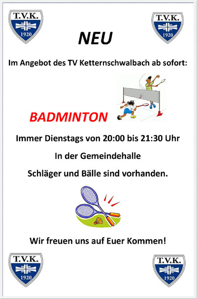 Badminton-Plakat